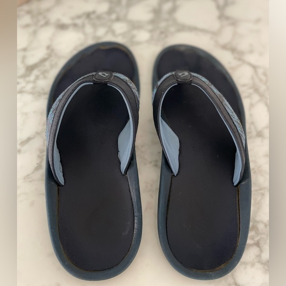 Olukai Men's Ohana Beach Sandals Flip Flops Blue Size 10 - Picture 5 of 7